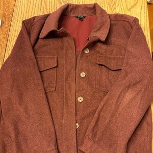 RW & Co Burgundy Shacket
